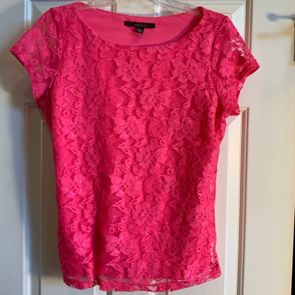 Fever Pink Lace Blouse